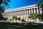 Facade of a government building, Internal Revenue Service building Washington DC, USA