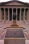 Statue in front of a building, US Treasury Department, Washington DC, USA