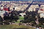 Aerial view of a government building, White House, Washington DC, USA