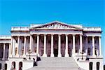 Flachwinkelansicht einer Regierung Haus, Capitol Building, Washington DC, USA