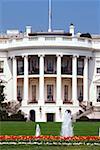 Facade of a government building, White House, Washington DC, USA