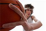 Young Man Holding Basketball