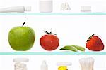 Fruit and Vegetables in Medicine Cabinet