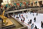 Eisbahn am Rockefeller Center, New York City, New York, Vereinigte Staaten