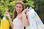 Woman Carrying Shopping Bags