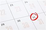 Desk Calendar with Date Circled