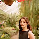 Portrait of Woman in Greenhouse