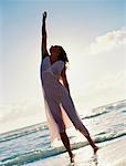 Woman on Beach, Miami, Florida, USA