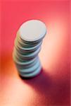 Close-up of a stack of pills