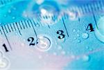 Close-up of a ruler in water