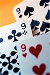 Close-up of four aces