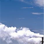 Smoke emitting from a smoke stack North Benol, Oregon, USA