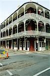 Low angle view of the corner of a building, French Quarter, New Orleans, Louisiana, USA