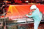 Manual worker working in a factory