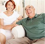 Portrait of a senior couple smiling