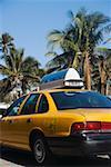 Close-up of a taxi, Miami, Florida, USA