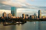 Gratte-ciel sur le waterfront, Boston, Massachusetts, USA