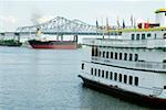 Paddle steamer in a river, Mississippi River, New Orleans, Louisiana, USA