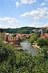 Fluss, der durch eine Stadt, Tschechische Republik