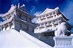 Low Angle View of Sapporo Schnee Skulptur, Snow Festival, Japan