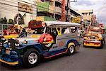 Jeepneys on Road, Dagupan City, North Luzon, Philippines