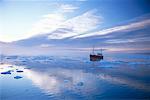 Boat at Ilulissat Ice Fjord, Greenland