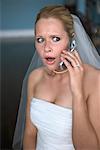 Bride Using Cellular Phone