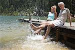 Couple Sitting on Dock