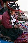 Frau am Sonntagsmarkt, Chinchero, Peru