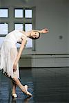 A female ballet dancer posing