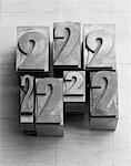 Numeral 2 Typesetting Blocks