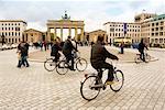 Pedestrians and Cyclists around City Square, Pariser Platz, Berlin, Germany