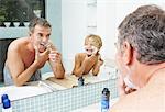 Father Shaving with Son