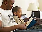 Father and Son Reading