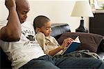 Father and Son Reading