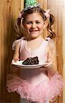 Birthday Girl Holding Cake