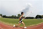 Man Pole Vaulting