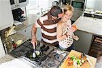 Couple Preparing Dinner