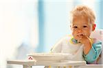 Portrait of Baby in High Chair