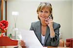 Businesswoman Using Cell Phone