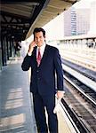 Man on Train Platform