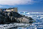 Maison dans la baie de Disko, Ilulissat, Groenland