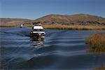 Boat on Lake Titicaca, Peru