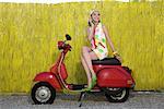 Woman on Moped