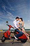 Couple on Moped