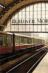 Commuter Train Entering Alexanderplatz, Berlin, Germany