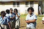 Portrait des enfants de l'école, en République dominicaine