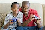 Brothers Playing Video Game