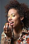 Woman Eating Strawberry