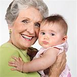 Grandmother holding Baby